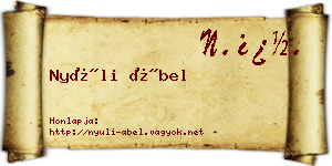 Nyúli Ábel névjegykártya