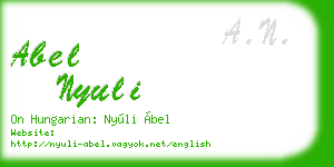 abel nyuli business card