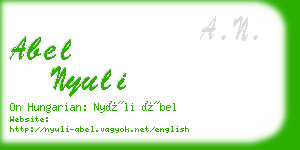 abel nyuli business card
